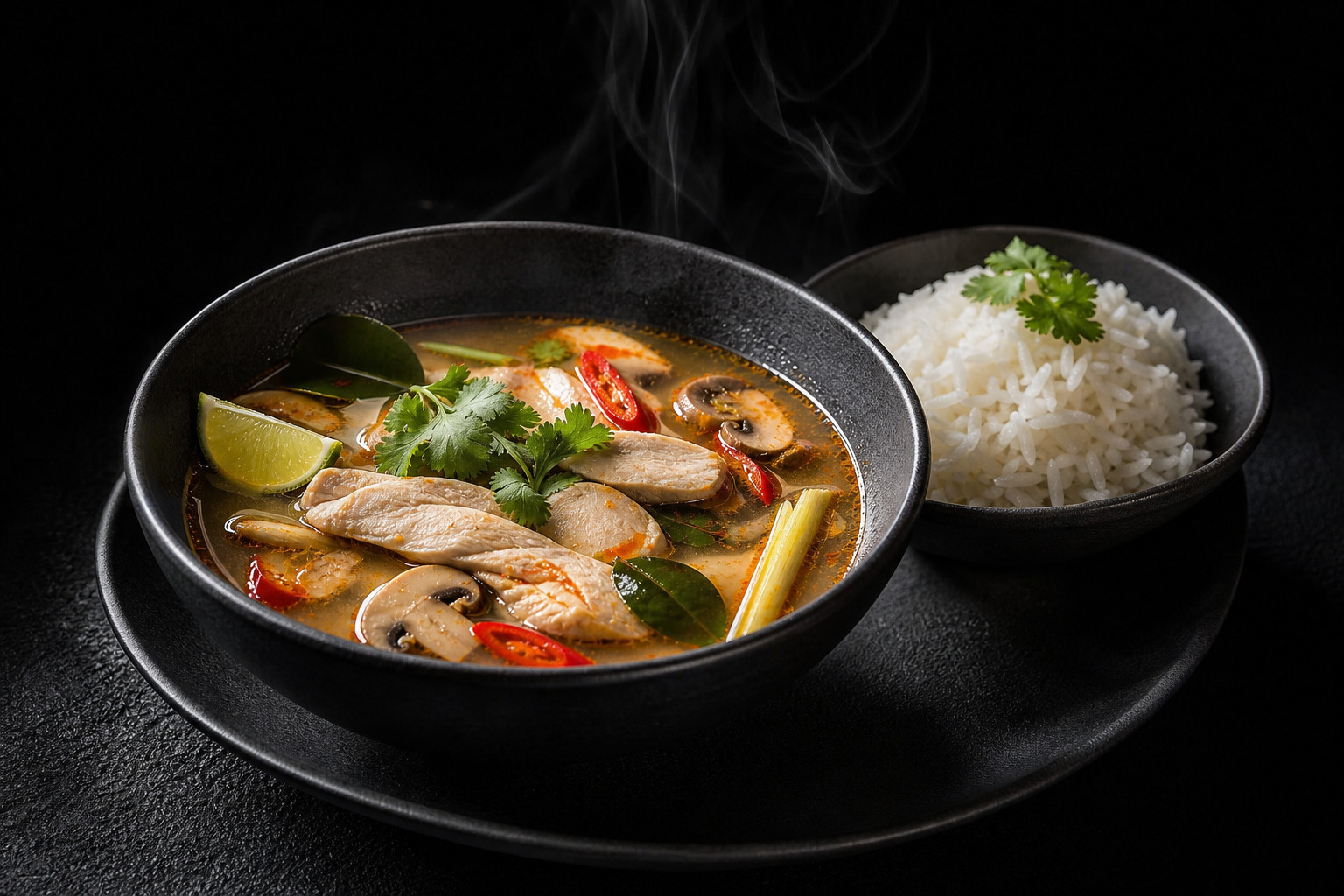 A Tom Yum Chicken Soup recipe photo from the BienTo meal planner
